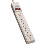 Surge Protector Strip, 6 Outlet, 6Ft Cord, 790 Joules, 120V, 1800W, Taa, Gsa by TRIPP LITE – White,Green, Model TLP606TAA