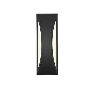 Zayn LED Outdoor Wall Sconce Black by Lighting Design – 8.2", Iron, Black, Model OD407W14BK