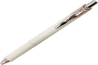 Pentel EnerGel Clena Retractable Liquid Gel Pen, Micro Fine Point 0.5mm Needle Tip, Black Ink, Classical Pink Body (BLN75LP-A)