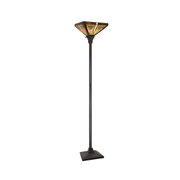 CH33359MR12-TF1 Torchiere Floor Lamp by Chloe Lighting – exact color of each glass piece may vary due to each piece being hand crafted