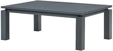 Crafters and Weavers Sardinia Outdoor Aluminum Coffee Table - Gray