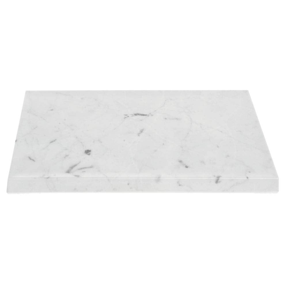Cerve Collection Marble Melamine Replacement Top for Rectangular Riser - 10 1/2"L x 6 2/5"W by HUBERT – Melamine, White, Model 14683