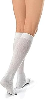 JOBST Activewear Compression Socks, 15-20 mmHg, Knee High, Large, White