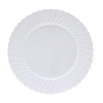 Classicware Dinnerware Shrink Wrapped Plastic Plates, 9-Inch, White (180-Count)