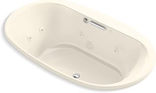 Kohler K-5718-XHGH-96 Underscore Oval Bathtub, Biscuit