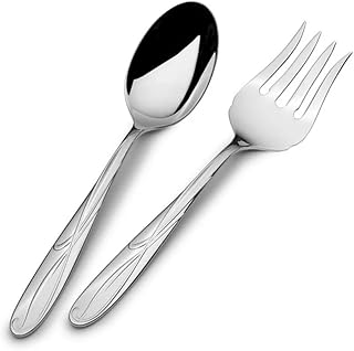 Mikasa Cocoa Blossom Stainless Steel 2pc. Large Serving Set
