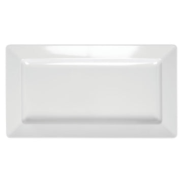 Platter Rectangular White Melamine -19 1/2 L x 10 3/4 W x 2" H by HUBERT – Large, Melamine, White, Model H0016-WHITE