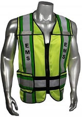 Radians 207 Breakaway 4" Contrast Vest, EMS/Black Trim/Green, Jumbo/2X/4X