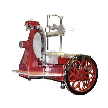 14-Inch Traditional Italian Flywheel Slicer by Globe – Stainless Steel, Gold, Model FS14