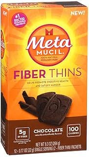 Metamucil Meta Mucil Fiber Thins Chocolate - 24 ct, Pack of 4
