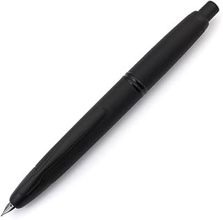 PILOT Vanishing Point Collection Refillable & Retractable Fountain Pen, Matte Black Barrel, Blue Ink, Broad Nib (60582)
