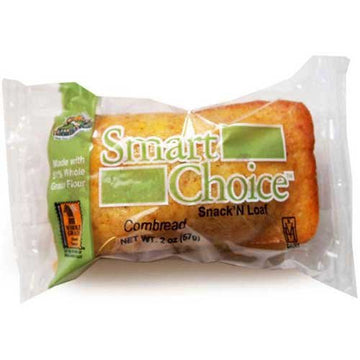 Smart Choice Wholegrain Cornbread Loaf by Muffin Town – 11.81 x 15.06 x 5.38 inches, Pack of 72
