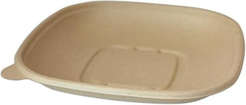 World Centric BQ-SC-24 100% Compostable Unbleached Plant Fiber Square Bowls, 24 oz. (Pack of 400)