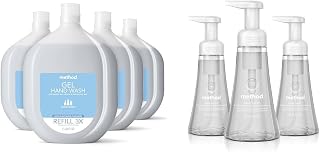 Method Gel Hand Soap Refill, Sweet Water, Recyclable Bottle, Biodegradable Formula, 34 oz & Foaming Hand Soap, Sweet Water, Paraben and Phthalate Free, Biodegradable Formula, 10 fl oz