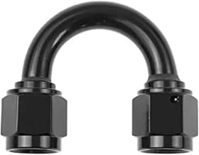 8188-08-2-08 An Female To -08 An Female 180 Degree Swivel Coupler - Black