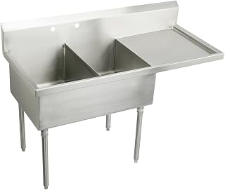 Elkay SS8236R4 Commercial Sink, Lustrous Satin Finish