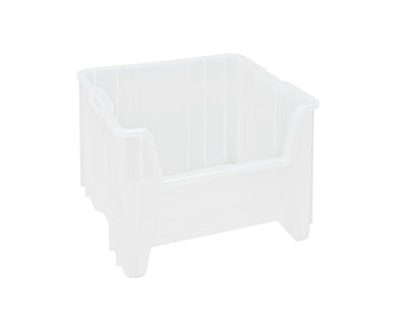 Giant Stack Multipurpose Part Organizer Clear Bins 18" L x 17" W x 13" H 2 Pack by QUANTUM STORAGE SYSTEMS – 17-1/2" x 16-1/2" x 12-1/2", 3609.38 cubic_inches, Plastic, Clear