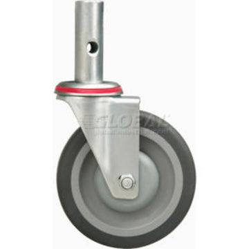 Replacement 5" Swivel Casters - Pair by Global Industrial – 15"L x 11"W x 7"H, Rubber, Black, Model 241848