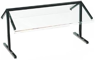 Carlisle FoodService Products Sneeze Guard with Aluminum Frame for Catering, Buffets, Restaurants, Plastic, 48 X 29.12 X 25.5 Inches, Black