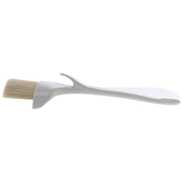 Boar Bristle Pastry Brush with White ABS Plastic Handle with Hook - 9"L x 3"W by HUBERT – Boar Hair, Natural, Model PBP-07-HUB
