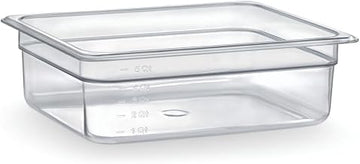 HUBERT Half-Size Clear Polycarbonate Cold Food Pan - 12 4/5" L x 10 3/7" W x 4" D