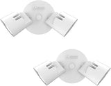 Lithonia Lighting HomeGuard 2-Light LED Outdoor Flood Lights, Wall or Ceiling Mount Outdoor Lights, 4000K Cool White, Round Heads, White, 2-Pack (HGX LED 2RH 40K 120 WH CP2 M2)