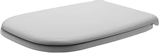 Duravit 67310099 white toilet seat D-Code Compact with stainless steel hinges without soft close, 1 piece