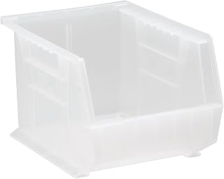 QUANTUM STORAGE SYSTEMS K-QUS239CL-4 4-Pack Ultra-Stack and Hang Bins, 10-3/4" x 8-1/4" x 7", Clear