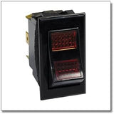 BKI S0104 Rocker Switch, Lighted, DPDT, 15A, 250V