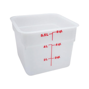 Camsquare Container White 6 Qt by Cambro – 6 qt., 6.0 quarts, Plastic, White, Model 6SFSP-148