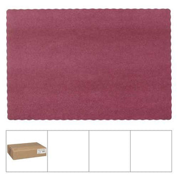 Solid Econo Scal Burgandy Placemat - 1000 per case. by Lapaco – Large, Pack of 1000, Model 314-202