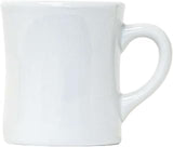 Tuxton Mugs, Cups & Saucers Porcelain White 9-Ounce Diner Mug, Case of 24, Bright White; Scratch Resistant; Chip Resistant; Lead & Cadmium Free; Dishwasher, Microwave, Oven Safe