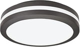 Lithonia Lighting Outdoor Flush Mount LED Ceiling Light, Exterior Ceiling Lighting Fixture, 4000K Cool White Light, Dark Bronze (OLCFM 15 DDB M4)