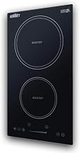 Summit 12" 2 zone Electric Cooktop. 208-240V Induction Cooktop, ADA Compliant, Black- SINC2B230B