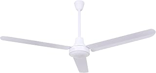 Canarm 56" White Industrial Ceiling Fan – High-Performance DC Motor for Gyms, Schools, Studios, and Large Spaces – Quiet & Energy-Efficient – Wall Control Included