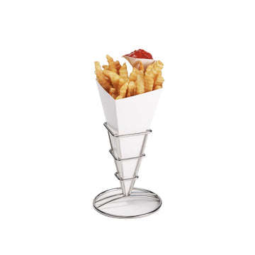 Chrome Fry Cone Basket by G.E.T. – Chrome, Pack of 12, Model 4-21644