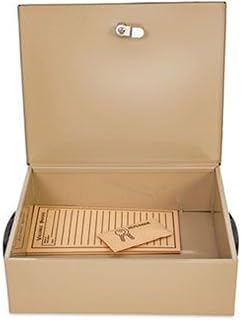CONTROLTEK CNK500134 14.38 x 11 x 4.13 in. Sand 1 Compartment Jumbo Locking Cash Box