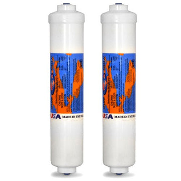 Universal Inline Water Filter (K2533-JJ) by Omnipure – 2 Count (Pack of 1), Activated Carbon, White