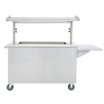 Commercial Stainless Steel Double Sided Mobile Breakfast Cart for Schools by HUBERT – Double Sided, Stainless Steel, Silver, Model BRC-3056SS