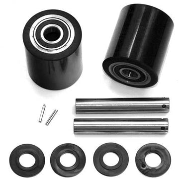 GPS Load Wheel Kit for Manual Pallet Jack by GPS - Generic Parts Service – 6"L x 4"W x 4"H, Polyurethane, Black, Model GWK-MLX55-LW**