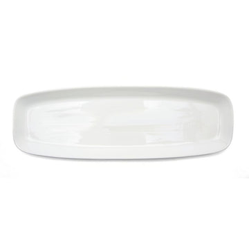Rectangular White Porcelain Platter - 24" L x 8" W x 1 1/2" H by Front of the House – Large, Porcelain, Bright White, Model SPT013WHP21