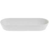 Oblong White Porcelain Platter - 11 3/4" L x 4 3/4" W x 3 3/4" H by BIA Cordon Bleu – Large, Porcelain, White, Model 33805953325