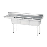 FE-3-1812-18L-X 18" x 18" x 12" 3-Compartment Sink by Advance Tabco – Model FE-3-1812-18LX