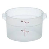 Round Storage Container 2 Qt. by Cambro – 2 quarts, Polypropylene, Translucent, Pack of 6, Model RFS2PP190