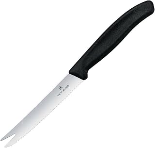 Victorinox Swiss Classic Cheese and Sausage Paring Knife, 4.3 inches, Black (6.7863)