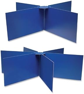 Wholesale CASE of 15 - Pacon Round Table Privacy Boards-Round Table Privacy Baord, 48"x14", Blue