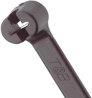 Thomas & Betts Cable Tie, 8-1/2 in L, 2 in Max Bundle Dia., Black, Nylon 6/6, 120 lb Strength, 50 PK - 1 Each