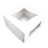 SCT White Window Bakery Box by SOUTHERN CHAMPION TRAY – 10" x 10" x 5" - 100ct, 8.2 liters, Paper, White Window, Pack of 100