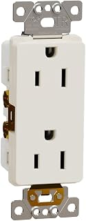 Square D by Schneider Electric Square D X Series 125V Tamper Resistant Heavy Duty Duplex Decorator Receptacle Back Wire Clamps, 15 Amp, Matte Light Almond