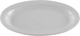 G.E.T. OP-610-W Melamine Oval Serving Platter, 10" x 6.75", White (Set of 12)